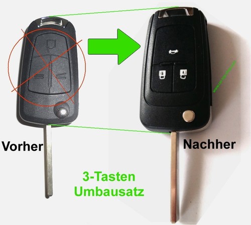 Tasten klappschlüssel - 3-tasten,